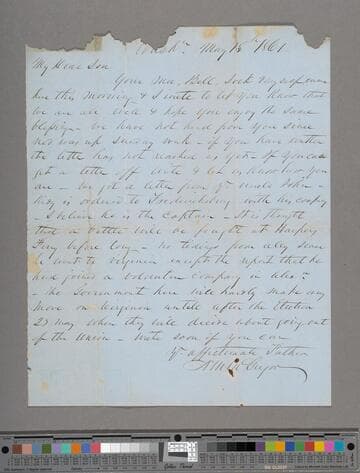 McGregor, Nathaniel Mortimer. Letter to Roderick Mortimer McGregor