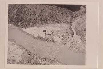 Badger Creek Rapid. Low water with many rocks exposed