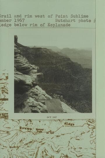 Holy Grail and rim west of Point Sublime; Sagittarius Ridge. From ledge below rim of Esplanade
