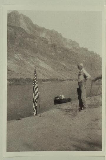 July 4, 1930 at Hole-in-the-Rock, Glen Canyon. Dave Rust at right