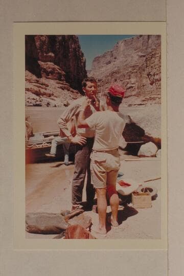 Frank LaRue makes up Bill Beer. Boulder Narrows
