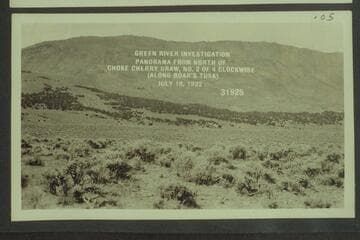 Green River Investigation: Panorama from North of Choke Cherry Draw, No. 2 of 4 Clockwise (Along Boar's Tusk)