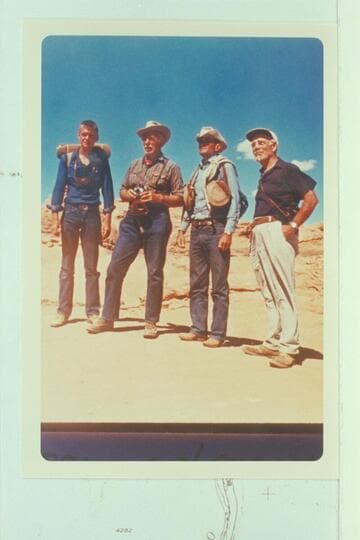 Christy Turner; Archeyes Masland; Tom Daly; Dock Marston. Nasja Mesa after climbing out from Anasazi Canyon