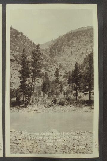 Green River Investigation: Side Canyon on left, 3/4 mile below Eagle Creek
