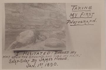 Stanton making his first photograph. Mile 15.1 in Marble Canyon