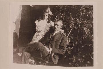 John S. Wilbur and his daughter Muriel. Copy from print loaned by Muriel Wilbur Gearhart 1967, May 24