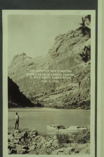 Green River Investigation: Downstream in Ladore Canyon, 3/4 Mile above Yampa River