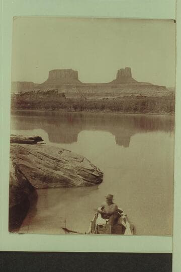 Buttes of the Cross; Crescent Castle. From Bonita Bend, Mile 29.7
