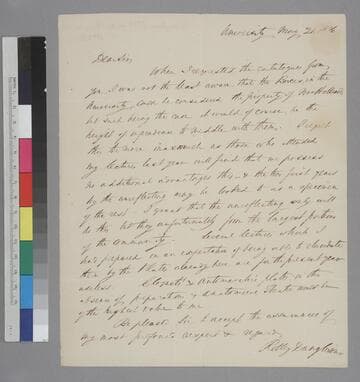 Robley Dunglison, University, letter to Thomas Jefferson