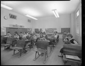 Classroom with kids