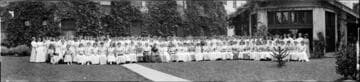 Kappa Alpha Shea group at the Maryland Hotel, East Colorado, Pasadena. 1911