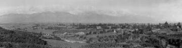 Town and mountains