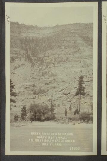Green River Investigation: North (left) Wall, 1 1/4 miles below Eagle Creek
