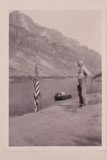 Dave Rust at right. At Hole-in-the-Rock. Glen Canyon
