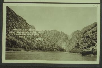 Green River Investigation: Downstream in Ladore Canyon, 1 1/2 Miles above Yampa River