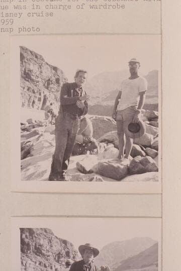 Buzz Belknap in costume for the "Colorado River Story." Frank LaRue was in charge of wardrobe. Marston-Disney cruise