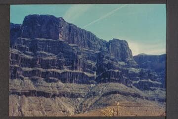 The ravine with a spring in center. Ervin climbed south of it